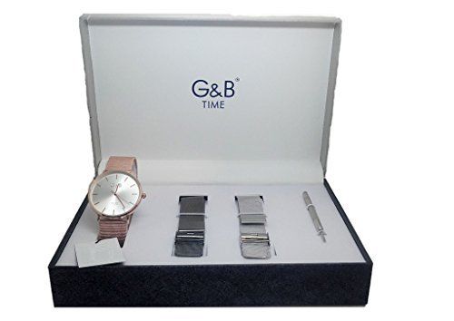 Watch case with two gift straps