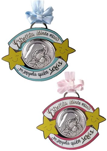 Medallón Estrella con Virgen y el Niño