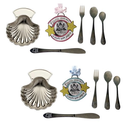 Shell and cutlery with Angel Medallion